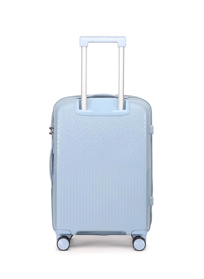 British Tourister 3 Piece Polyproplene Hard Side Spiner Luggage Trolley Set 20/24/28 Inch - Grey Blue-5