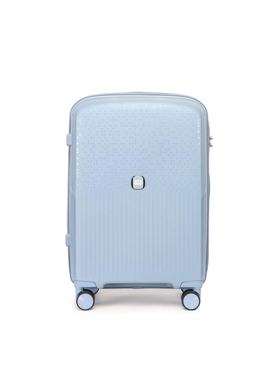 British Tourister 3 Piece Polyproplene Hard Side Spiner Luggage Trolley Set 20/24/28 Inch - Grey Blue-6