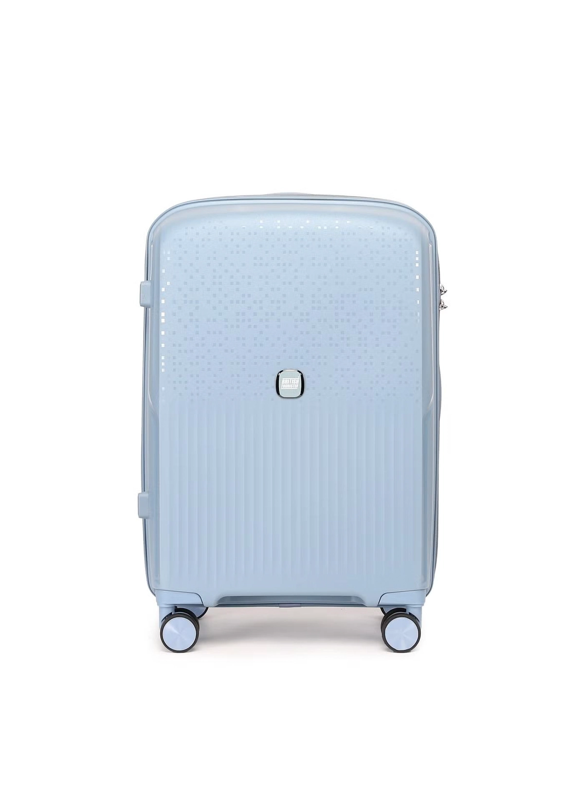 British Tourister 3 Piece Polyproplene Hard Side Spiner Luggage Trolley Set 20/24/28 Inch - Grey Blue-6-6