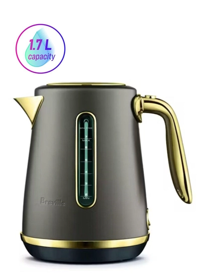 Breville Soft Top Luxe Brass Kettle (International Version) 1.7 L 2400 W BKE735PMB2IAN1/AU Portobello Mushroom-0