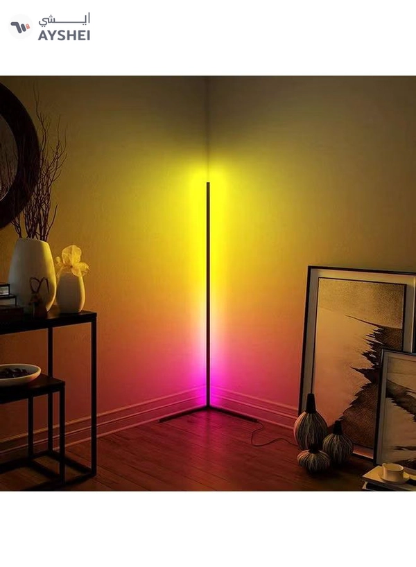 XiuWoo Remote Control RGB LED Corner Floor Lamp Multicolour