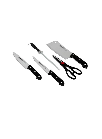 DELCASA 5-Piece Knife Set With Wooden Cutting Board Multicolour 3.6x22.3cm-2