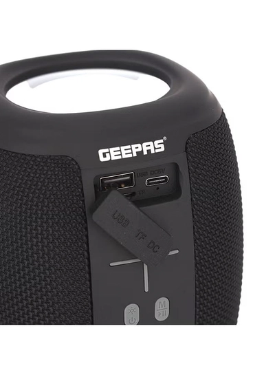 GEEPAS Rechargeable Bluetooth Speaker, BT/USB/TF Card/FM , Lithium Battery Speaker With TWS And Aux-In | Portable Speaker With Hands-Free Calling Black-3