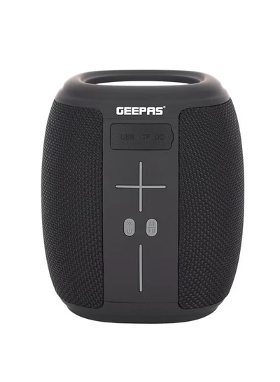GEEPAS Rechargeable Bluetooth Speaker, BT/USB/TF Card/FM , Lithium Battery Speaker With TWS And Aux-In | Portable Speaker With Hands-Free Calling Black-0