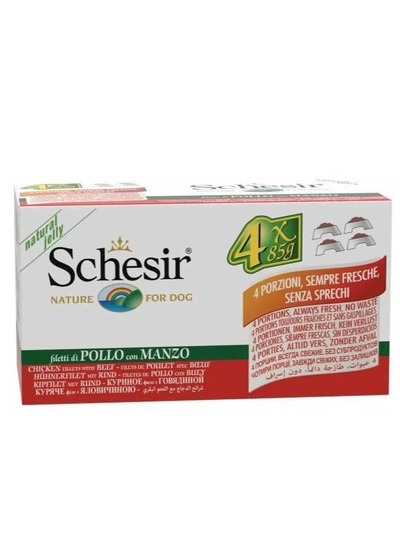 Schesir Dog Wet Food-Chicken Fillets With Beef [Weight - 340g]-0