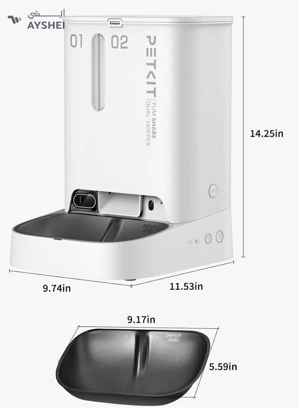 PETKIT Yumshare Gemini Automatic Cat Feeder-1-1