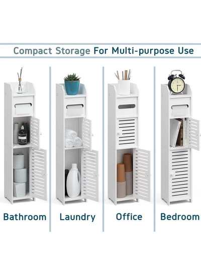  Eworld 3-Tier Free Standing Bathroom Furniture Cabinets-2