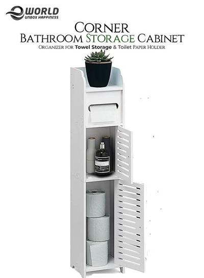  Eworld 3-Tier Free Standing Bathroom Furniture Cabinets-0
