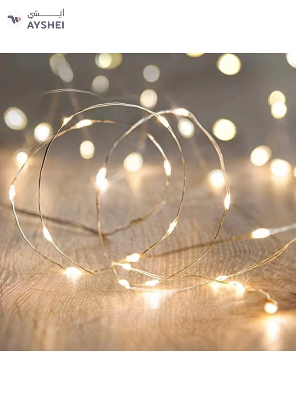JIHAM LED Fairy String Lights 5M Firefly String Lights For Ramadan Light Battery Operated Lights Warm White Ramadan Light