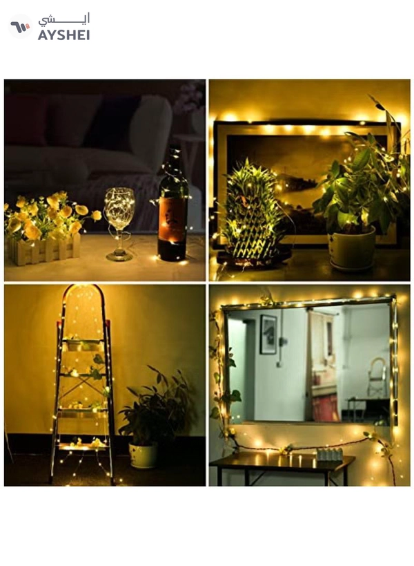 JIHAM LED Fairy String Lights 5M Firefly String Lights For Ramadan Light Battery Operated Lights Warm White Ramadan Light