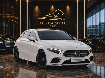 Mercedes-Benz A250 AMG Line | 2018 | GCC | 113,000 km | White / Red Interior-0