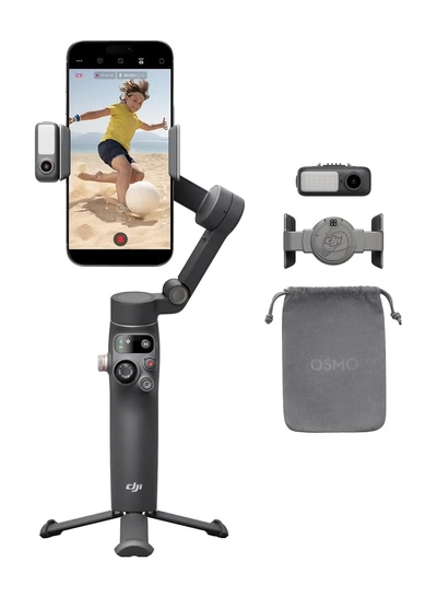dji Osmo Mobile 7P Gimbal Stabilizer for iPhone, Android, Native Tracking, Lighting, 3-Axis Phone Gimbal, Quick Launch, One-Tap Edit, Built-in Extension Rod & Tripod, 10hrs Use, Phone Charging Black-0