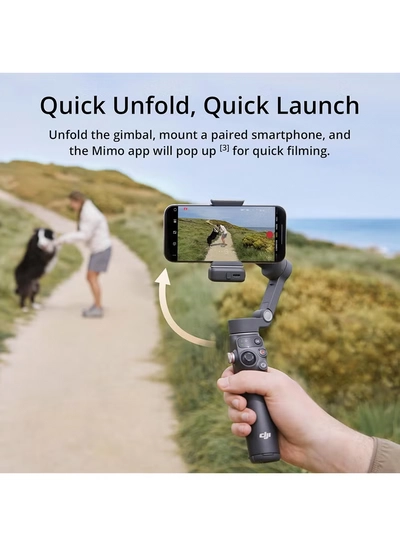 dji Osmo Mobile 7P Gimbal Stabilizer for iPhone, Android, Native Tracking, Lighting, 3-Axis Phone Gimbal, Quick Launch, One-Tap Edit, Built-in Extension Rod & Tripod, 10hrs Use, Phone Charging Black-7
