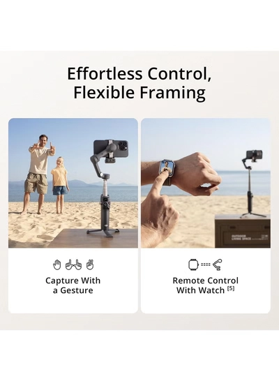 dji Osmo Mobile 7P Gimbal Stabilizer for iPhone, Android, Native Tracking, Lighting, 3-Axis Phone Gimbal, Quick Launch, One-Tap Edit, Built-in Extension Rod & Tripod, 10hrs Use, Phone Charging Black-8