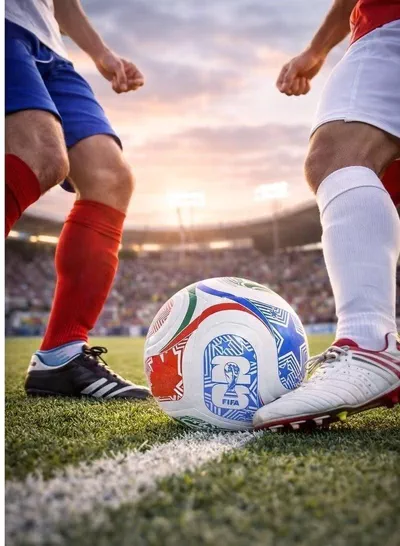 World Cup 2026 Model Football Size 5 | Training Soccer Ball for Indoor & Outdoor Play | Durable, Textured Surface, Ideal for Practice & Matches-3