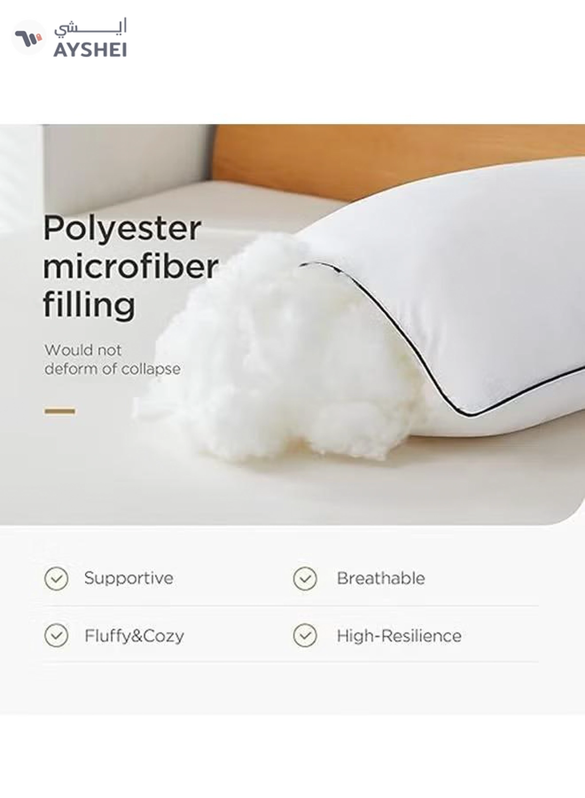 Eworld Premium Down Alternative Filled Bed Pillows-1-1