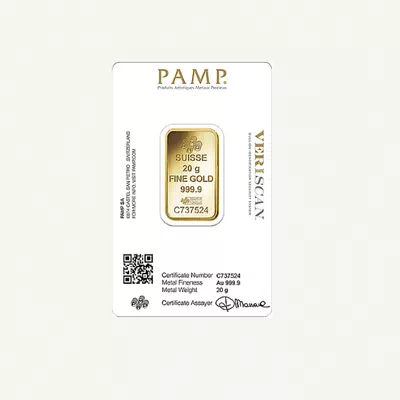 PAMP 20 Gram Gold Bar-1