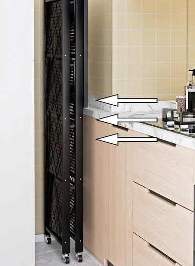 DubaiGallery Foldable Storage Shelves 5 Tier, Storage Racks Kitchen Cabinet, Shelf Storage Multipurpose Rack -1