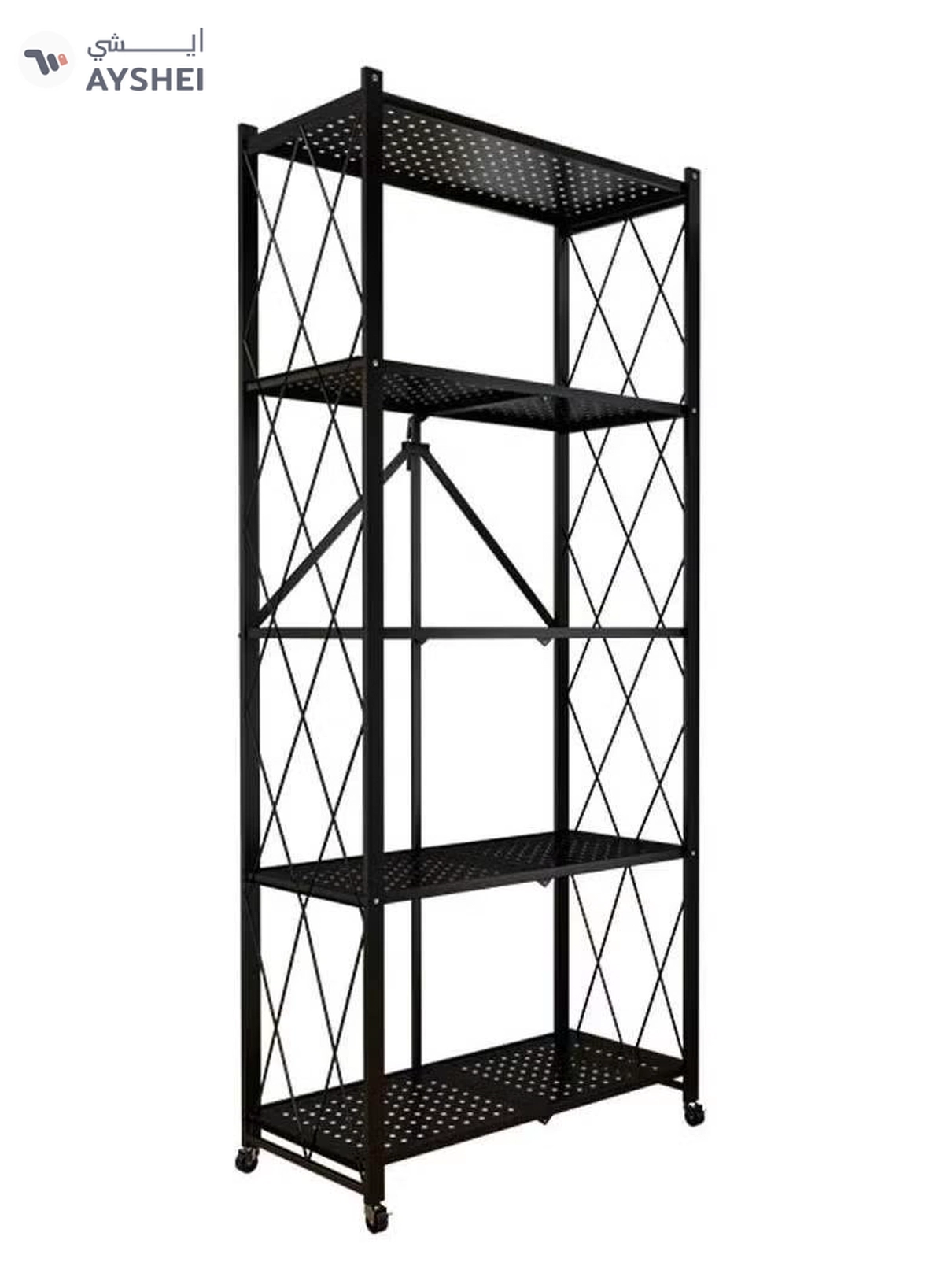 DubaiGallery Foldable Storage Shelves 5 Tier, Storage Racks Kitchen Cabinet, Shelf Storage Multipurpose Rack -2-2