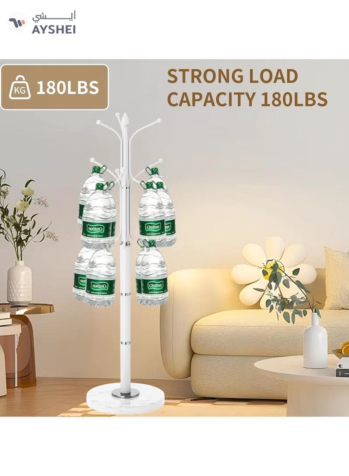 DubaiGallery Coat Stands Coat Racks Metal Coat Rack Coat Stand Metal Hat Coat Stand Heavy Bedroom Hallway Free Standing Clothes Hat Rack Hangers Free-Standing Hanger Rack-1-1