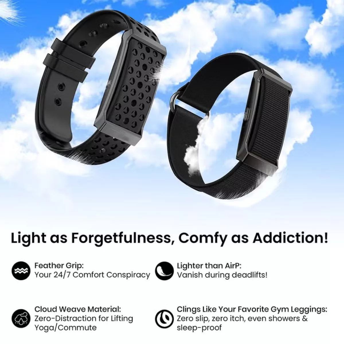 Deep Zeero Membership fee fitness tracker band Health and Fitness Wearable – 24/7 Activity Tracker Sleep Tracking, with app support – 15+ Days Battery Life black-2-2