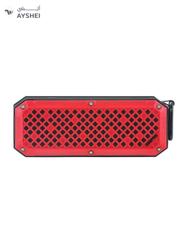 GEEPAS Rechargeable Bluetooth Speaker Red/Black