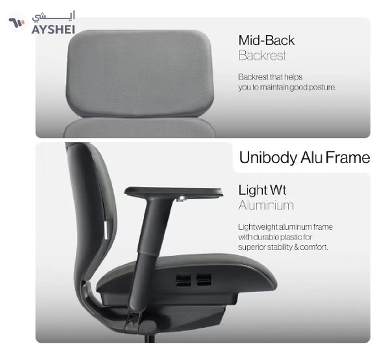 Navodesk NAVO ATOM, Minimal Aesthetic & Ergonomic Office Chair-2-2