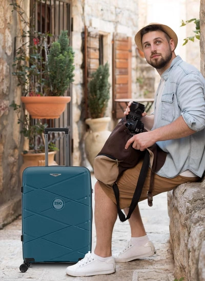 PARAJOHN Travel with Ease and Confidence - Light Weight Stylish & Durable PP Trolley Luggage Set with TSA Lock- Blue-2