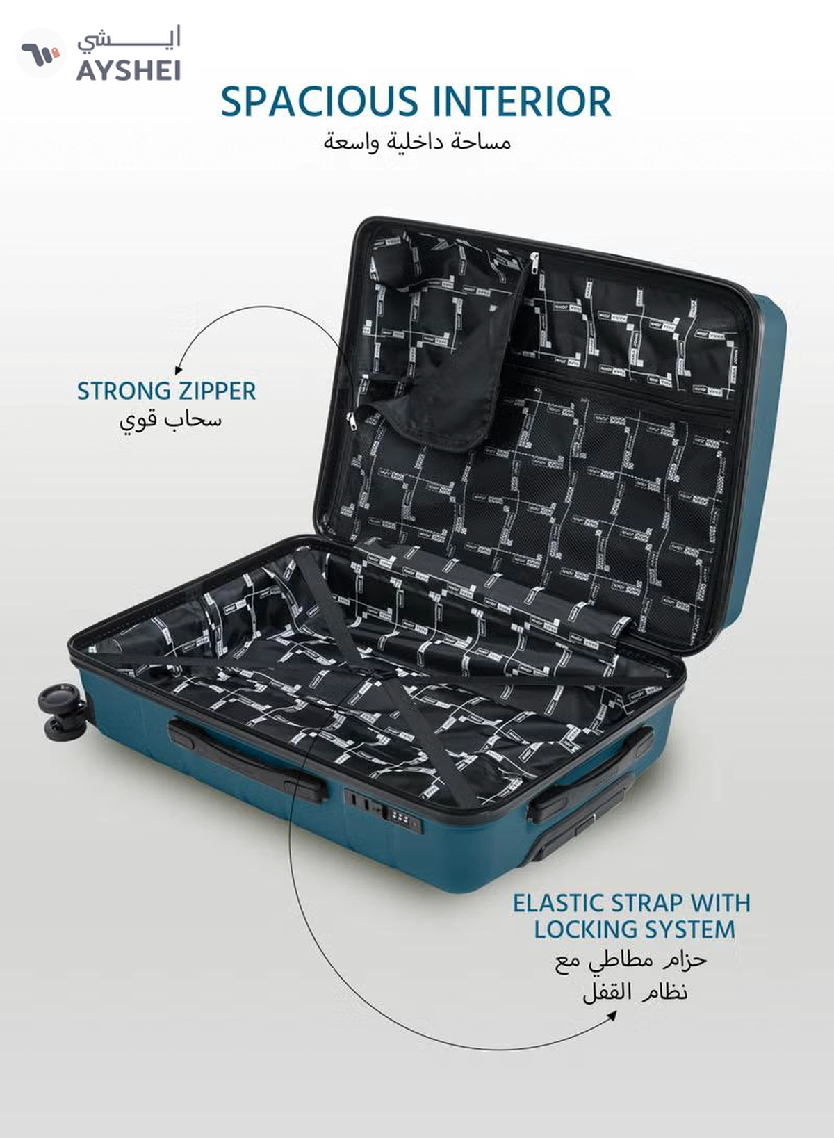 PARAJOHN Travel with Ease and Confidence - Light Weight Stylish & Durable PP Trolley Luggage Set with TSA Lock- Blue-5-5