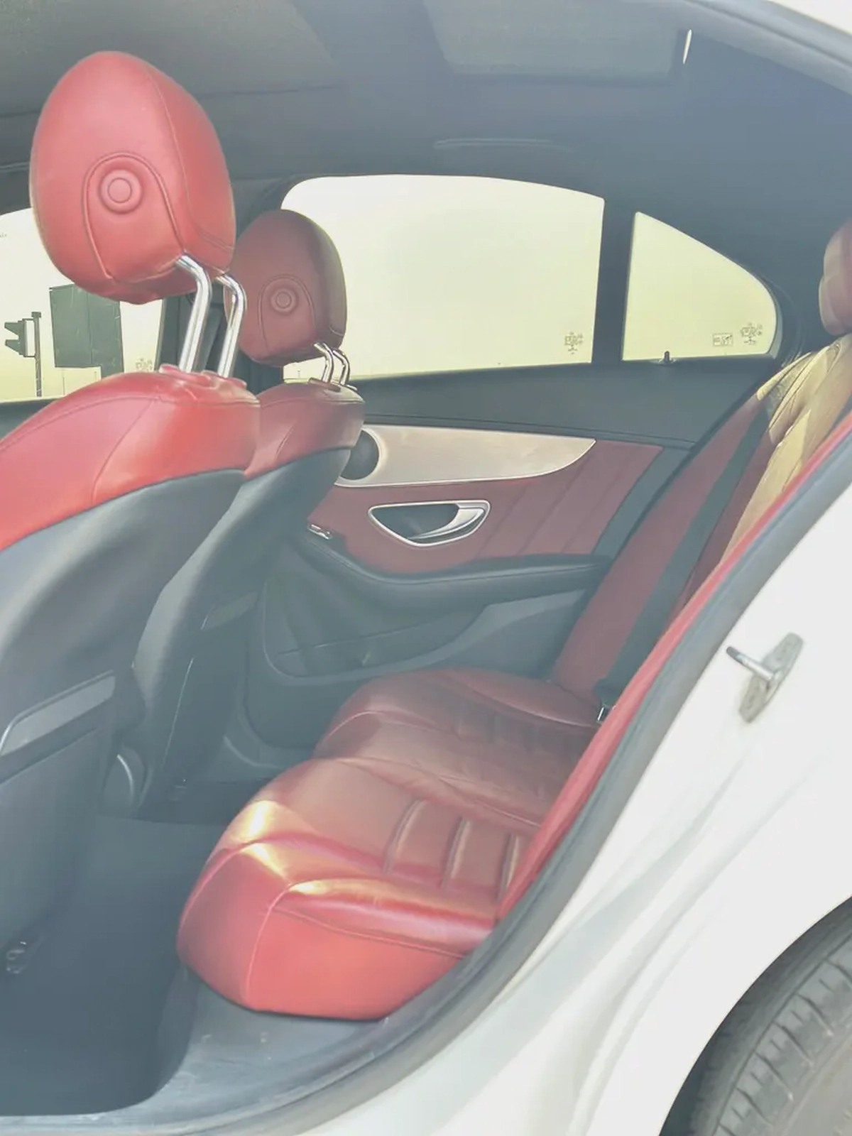Mercedes-Benz C200 AMG Line | 2019 | GCC | 135,000 km | White / Burgundy-12-12