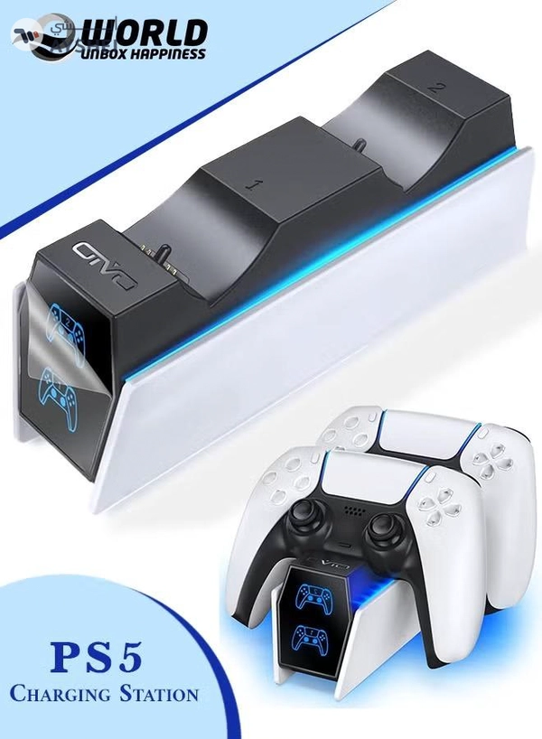 Eworld PS5 Fast Charging Station, 2H Dual Sense Controller Charger for PlayStation 5