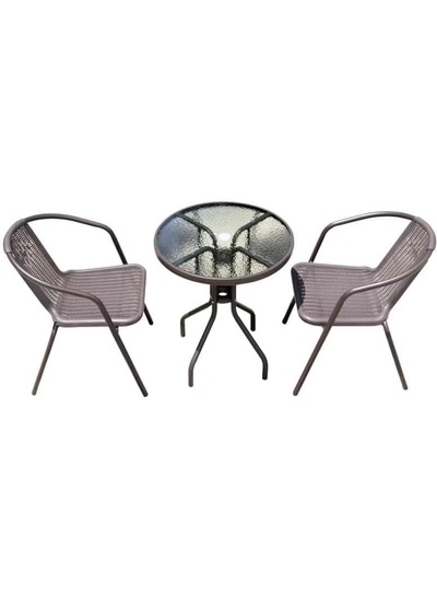 DubaiGallery Camp Furniture Outdoor Balcony Small Table Chair Set Leisure Combination Folding Household Tea-3