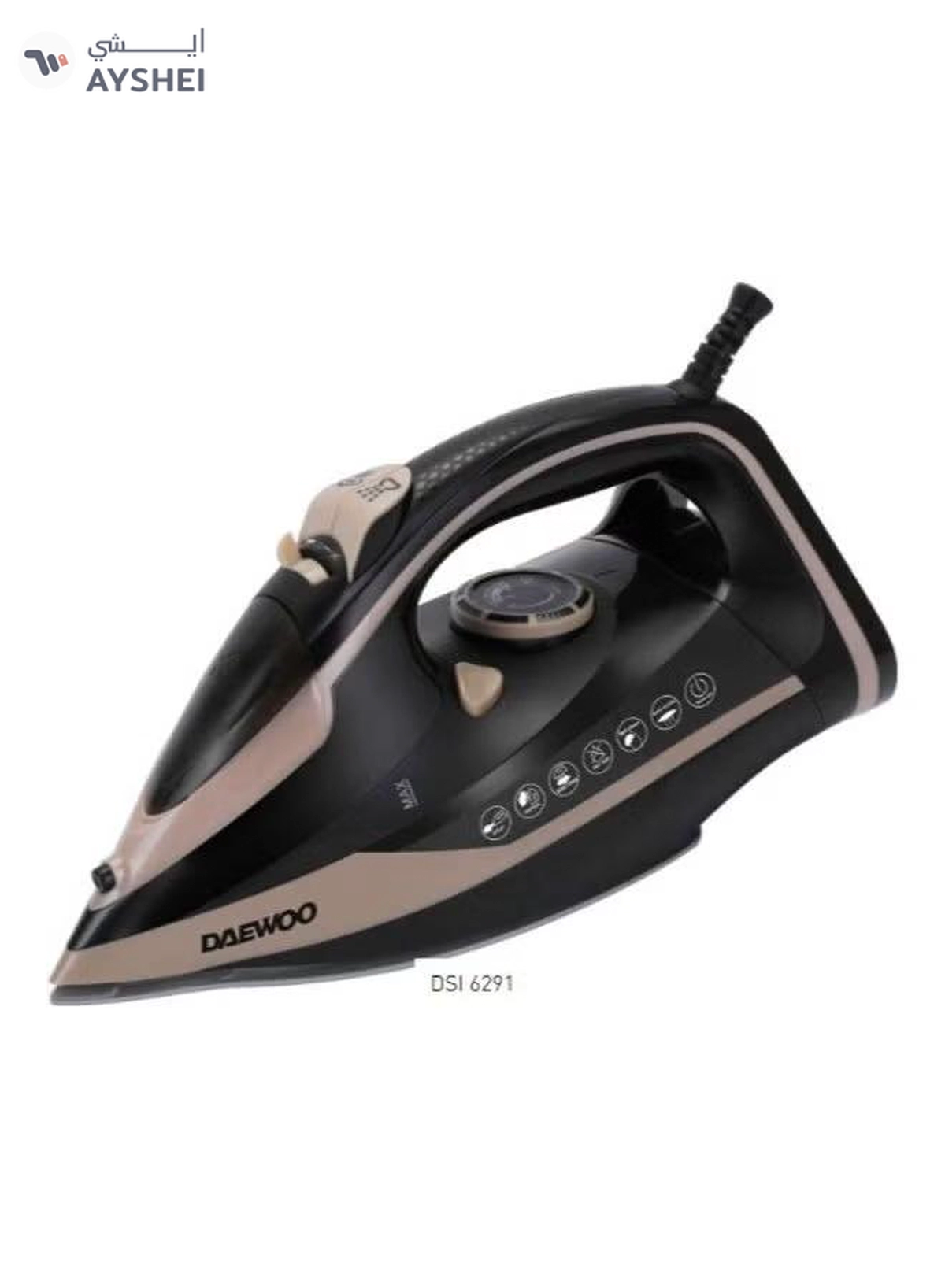 DAEWOO Steam Iron 320.0 ml 2400.0 W DSI 6291 - Portable Black/Brown