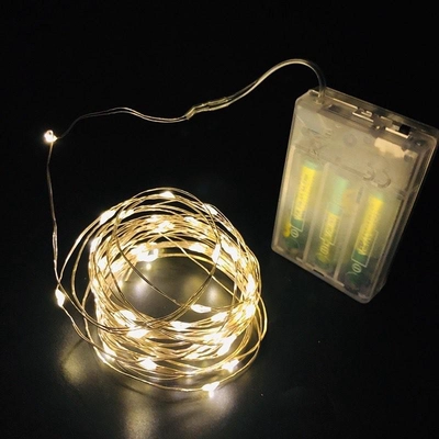 BATTERY OPERATED MICRO LED DECORATIVE STRING LIGHTS-10M-WW-0