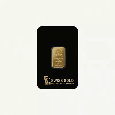 SwissGold Minted Gold Bar 10g 24K (999.9%) Pure Gold-0