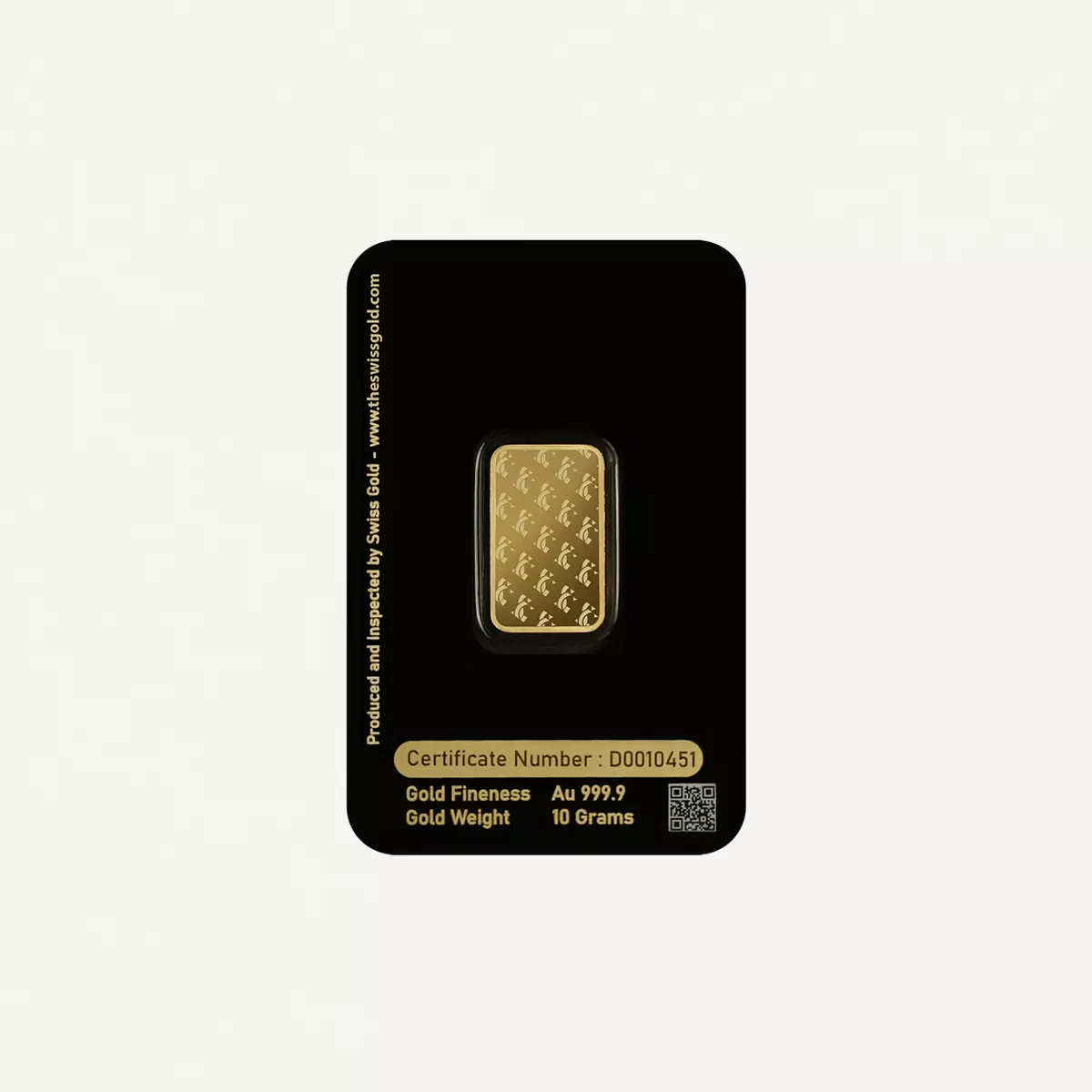 SwissGold Minted Gold Bar 10g 24K (999.9%) Pure Gold-1-1