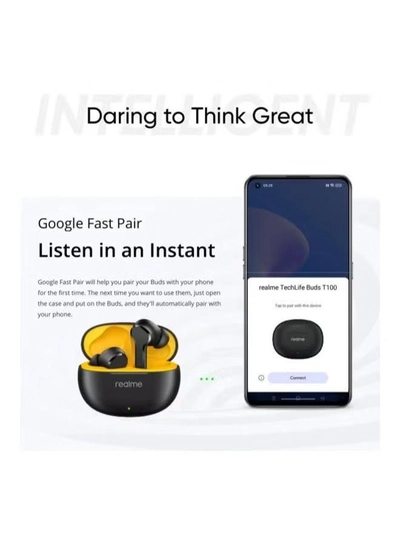 realme Buds T100 True Wireless Earbuds With AI Noise Cancelling Blue-6