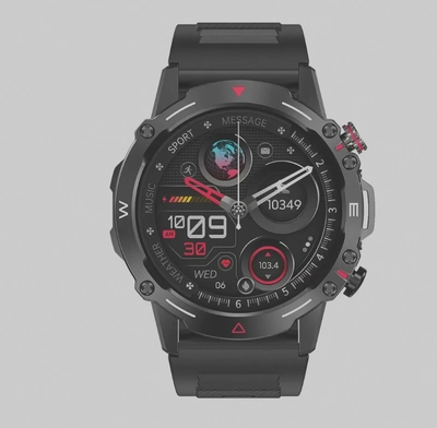 ARMFIT Hulk Smartwatch For Men, AMOLED Always On Display Bluetooth Calling Waterproof Fitness Watches Compatible With Android iOS Black-0
