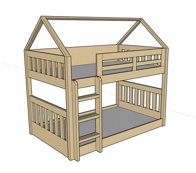 McHouse Bunk Bed, 120 x 200 cms-6