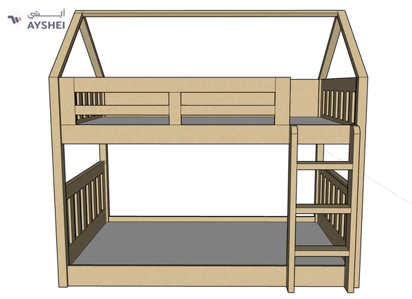 McHouse Bunk Bed, 120 x 200 cms