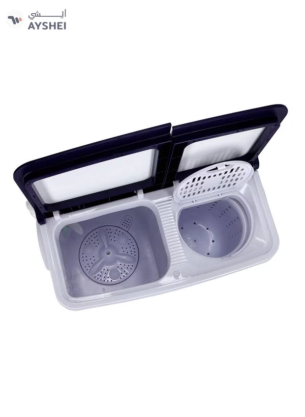 GEEPAS Semi Automatic Mini Washing Machine| 3.5Kg | 360 W 2 IN 1 Mini Compact Twin Tub Washing Machine| Washer & Spinner Combo With Timer, 2 Inlet Water Hose 3.5 kg 360 W GSWM6473S White 3.5 kg 360 W GSWM6473S White