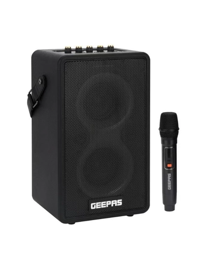 GEEPAS RGB Bluetooth Speaker: Big Sound, Long Playtime, Wireless Mic - Black-2