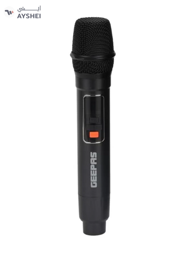 GEEPAS RGB Bluetooth Speaker: Big Sound, Long Playtime, Wireless Mic - Black