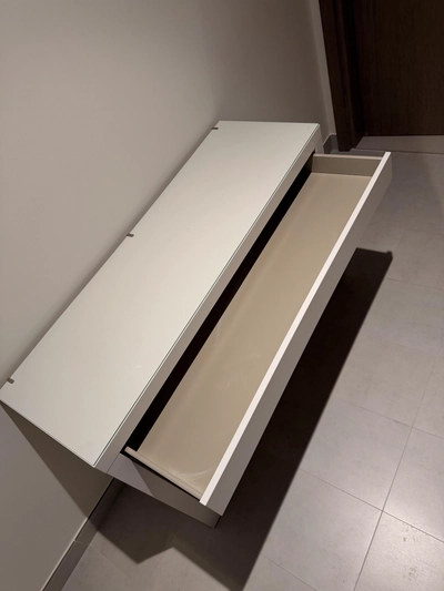 White Console / Vanity with one drawer-1