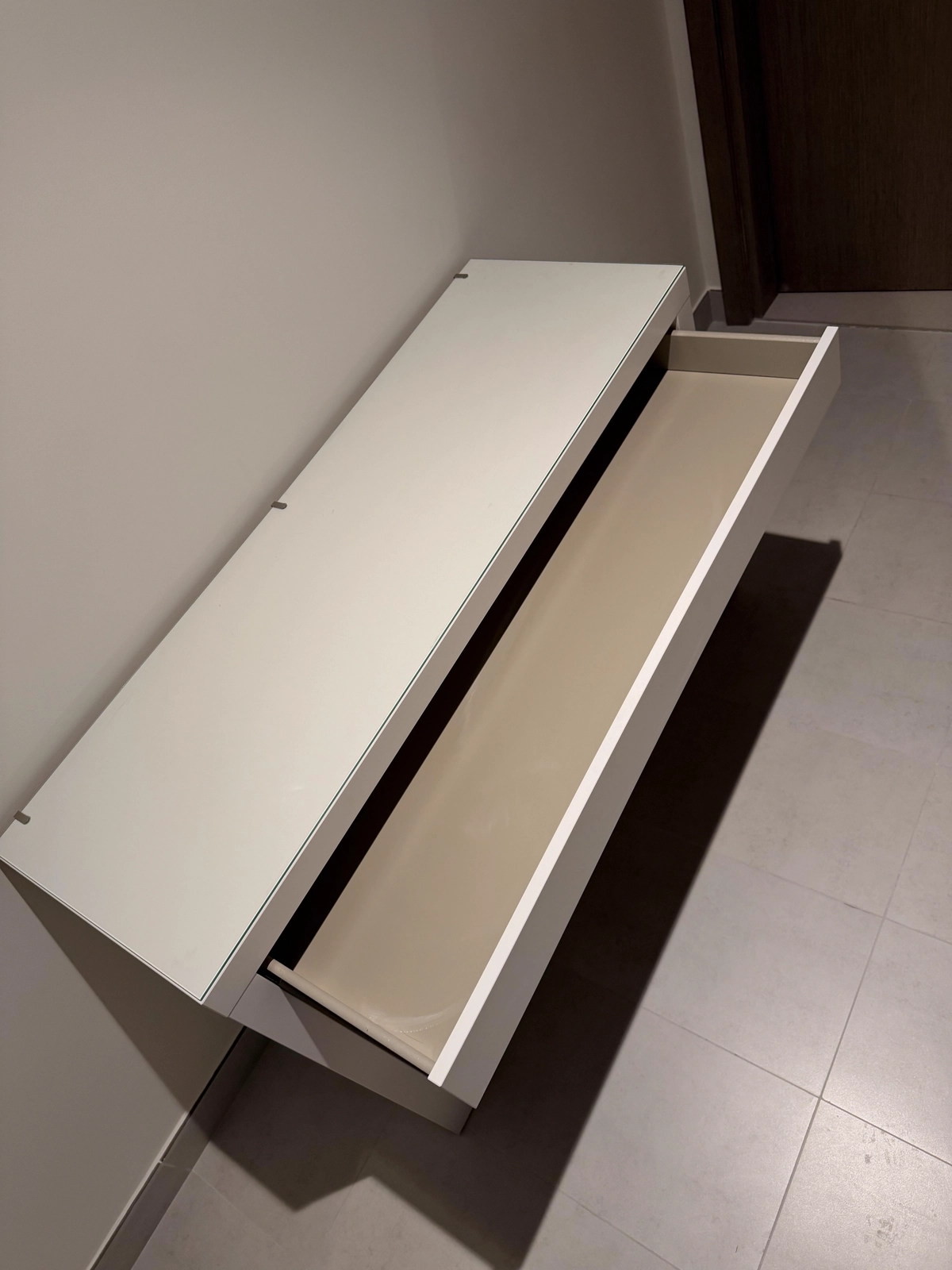 White Console / Vanity with one drawer-1-1