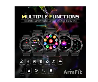 ARMFIT Hulk Smartwatch For Men, AMOLED Always On Display Bluetooth -3