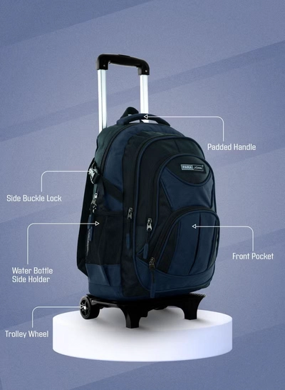 PARAJOHN 2 Wheel Trolley backpack 18 inches Navy-1