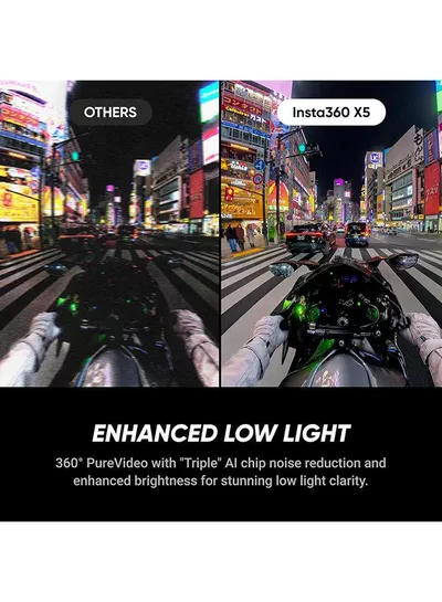 X5 - Waterproof 8K 360° Action Camera, Leading Low Light, Invisible Selfie Stick Effect, Rugged and Replaceable Lens, 3-Hour Battery, Built-in Wind Guard, Stabilization, Triple AI Chip Design-2