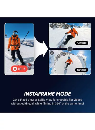 X5 - Waterproof 8K 360° Action Camera, Leading Low Light, Invisible Selfie Stick Effect, Rugged and Replaceable Lens, 3-Hour Battery, Built-in Wind Guard, Stabilization, Triple AI Chip Design-4