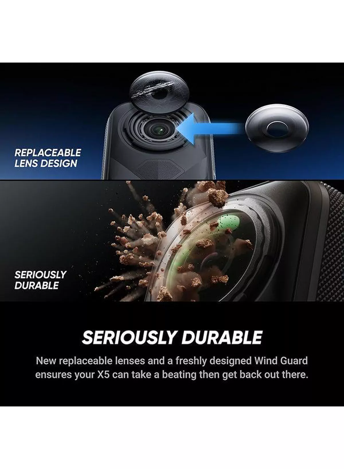 X5 - Waterproof 8K 360° Action Camera, Leading Low Light, Invisible Selfie Stick Effect, Rugged and Replaceable Lens, 3-Hour Battery, Built-in Wind Guard, Stabilization, Triple AI Chip Design-6-6